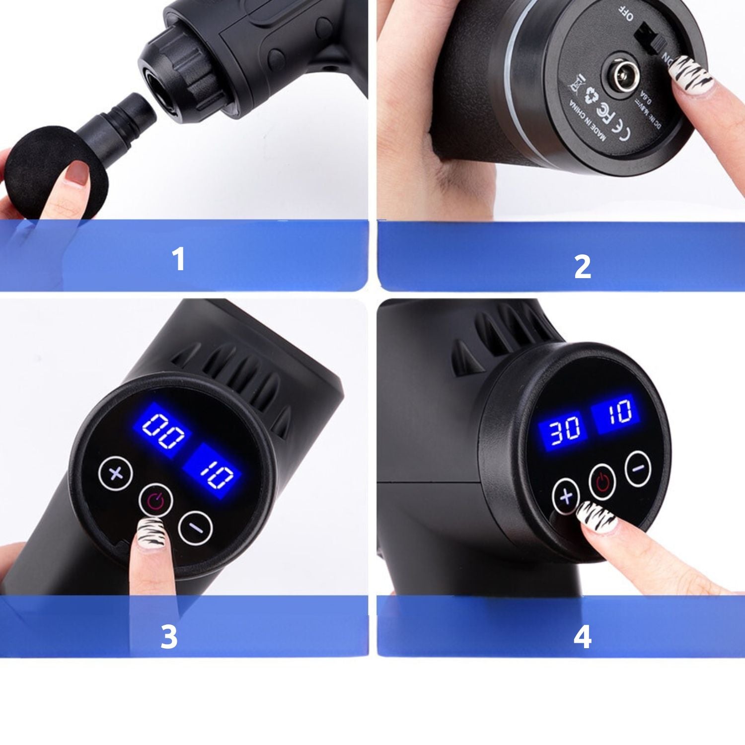 Différents modes de vitesse du FlexiRelax