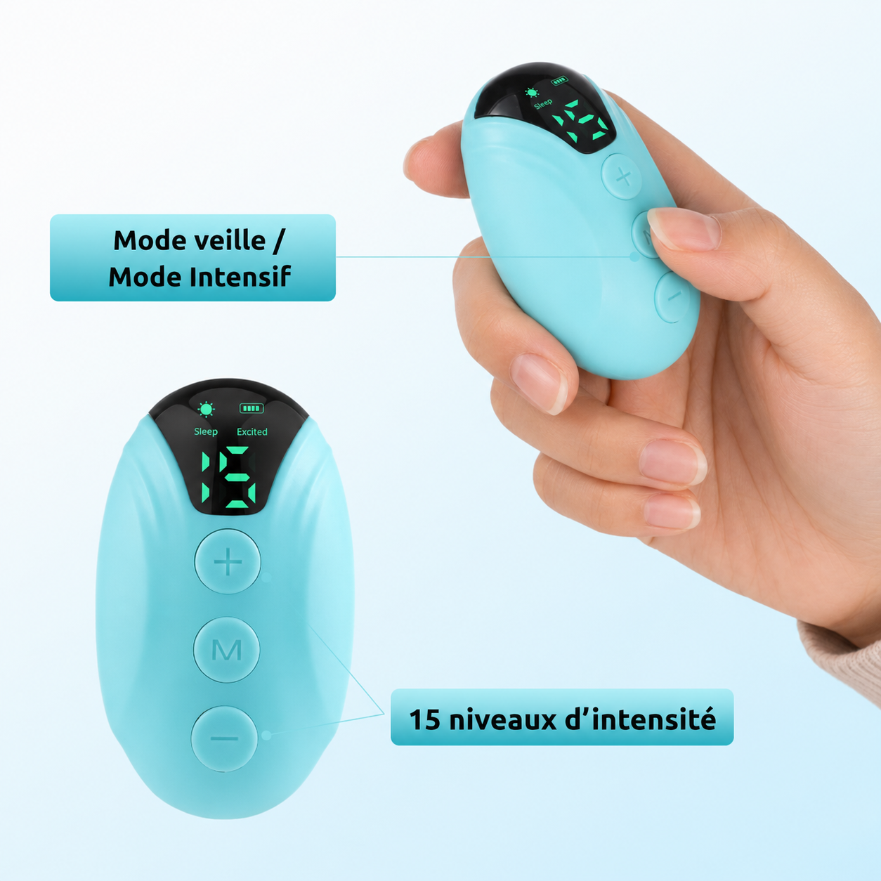 Les 15 niveaux d'intensité du SereniSleep